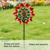 Artistic Yard Decorations for Home Flower Wind Spinner, 29.5" Metal Spinner with Stake, Outdoor Rust Decorative Stakes Patio Resistant Windmill,