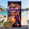 Lamine Yamal Personalized Printed Beach Towel Soccer Logo Support Custom Name Text Absorbent Towel For Sport Travel Special Gift