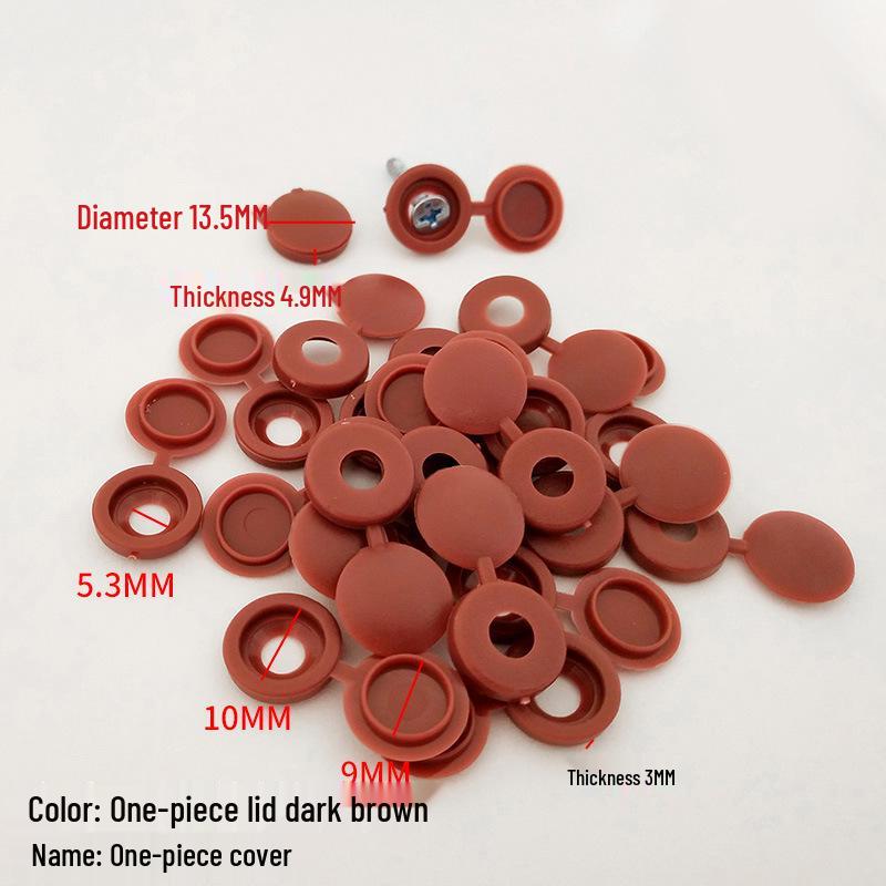 Decorative Plastic Screw Caps for Furniture and Wardrobes - Three-in-One Design