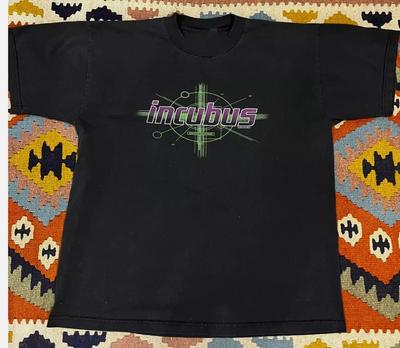 T-shirt unisexe 2000 Incubus à manches courtes en coton noir, toutes tailles