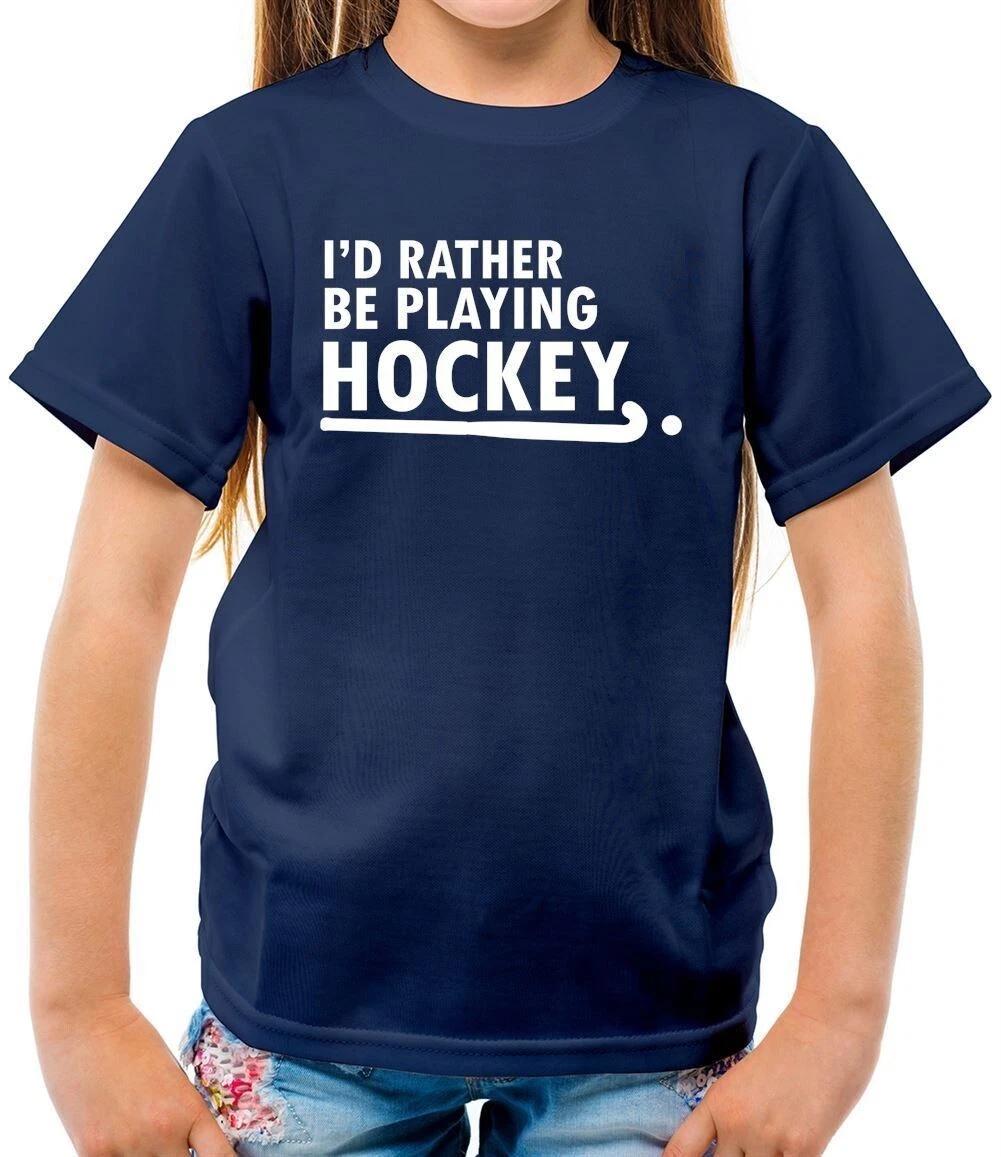 I D Rather Be Game Hockey - Kids - Field Grass Sport Player Team 120
