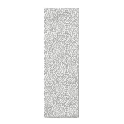 ROCCA Lace Embroidered and Narrow Made In Cute and Rokka White Half-Width Obi, Reversible, White, Black, Brown, Obi, Japan, Women's, Stylish, (Rokka)