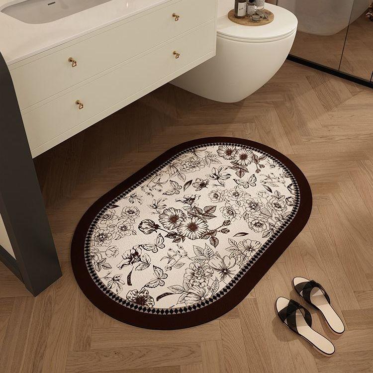 American bathroom floor mat toilet diatom mud water absorption quick drying foot mat non-slip