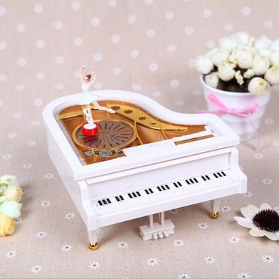 European-style Piano Model Music Box Hand Crank Office Decoration Ballet Dance Girls Music Box Ballerina Girls Home Decorations