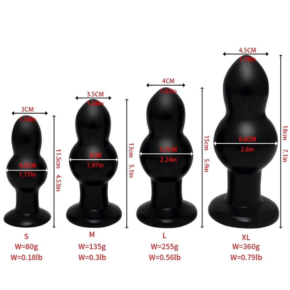 4Pcs/Set Anal Plug Big Butt Plug with Powerful Sucker Stimulator Female Masturbation Anal Toy Sex Toys for Couple