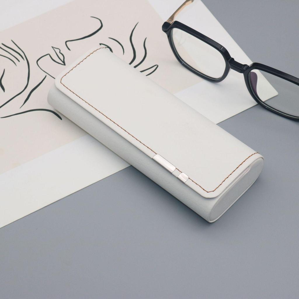 British Style Magnetic Leather Glasses Case: Handmade High-Grade Box for Myopia & Sunglasses