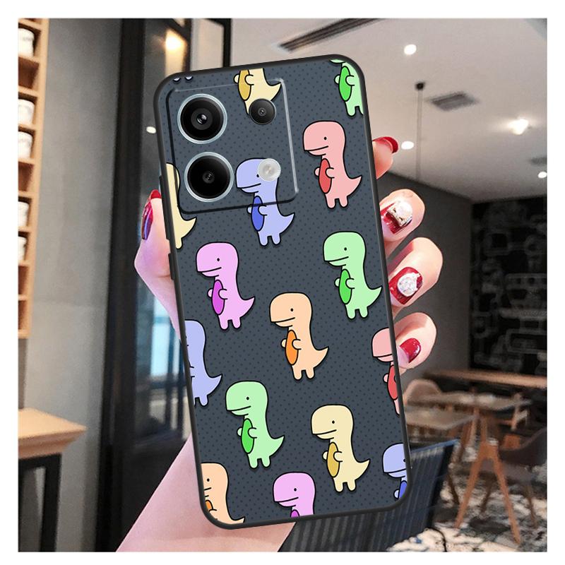 Cute Dinosaur Tea-Rex Case For Xiaomi Redmi Note 13 12 10 9 8 11 Pro 12S 11S 10S 9S Remdi 13C 9C 10C 12C Cover