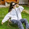 Solid color quick-drying sunscreen clothing women's summer new UV-proof hooded jacket high-end nylon sports sunscreen clothing