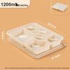 Yinmai 1200ml 6-Compartment Biodegradable Meal Prep Boxes