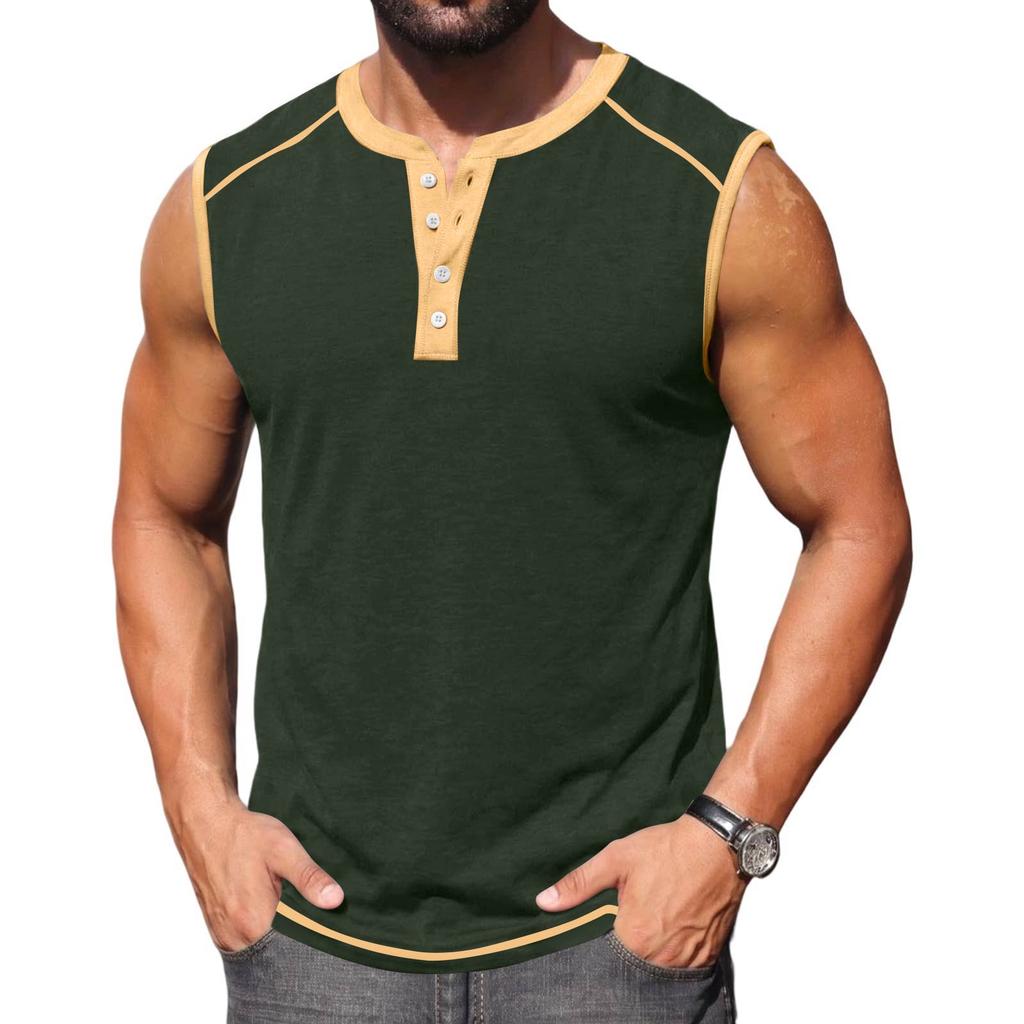 Herren Sommer Tanktop - Ärmelloses Lässiges Sportshirt für Fitnessstudio und Laufen