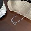 18K Gold Plated Sterling Silver Infinity Pendant Necklace for Women - Elegant Niche Design Clavicle Chain