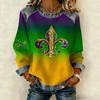 Autumn Fashionable Comfortable Casual Versatile Loose Women's Multi Color Printed Round Neck Long Sleeved T-Shirts