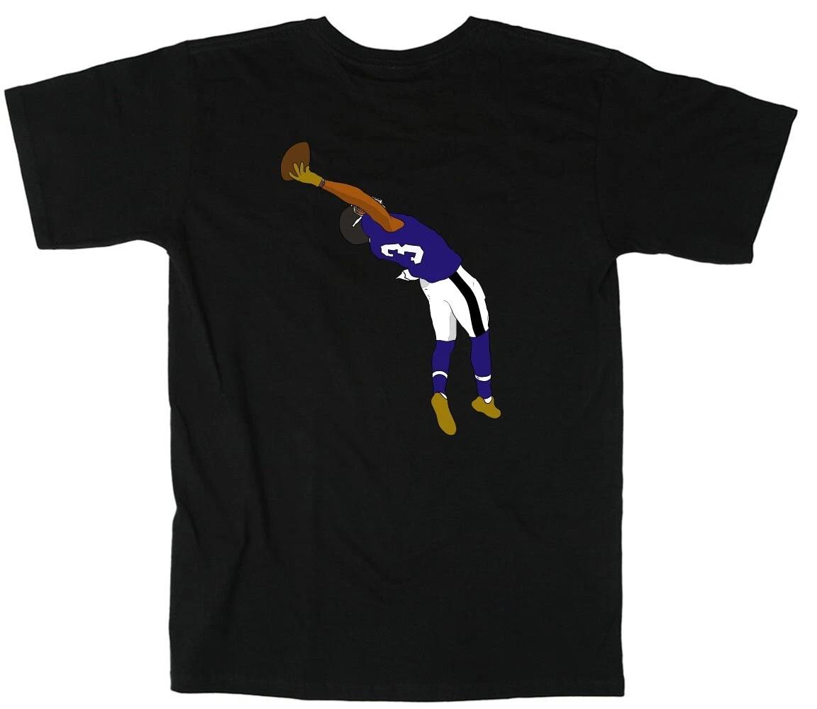 Odell Beckham Jr Baltimore Ravens Catch OBJ Long Short Sleeve T-Shirt L