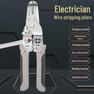 Electrician's Multifunctional Stainless Steel Wire Stripper & Crimper