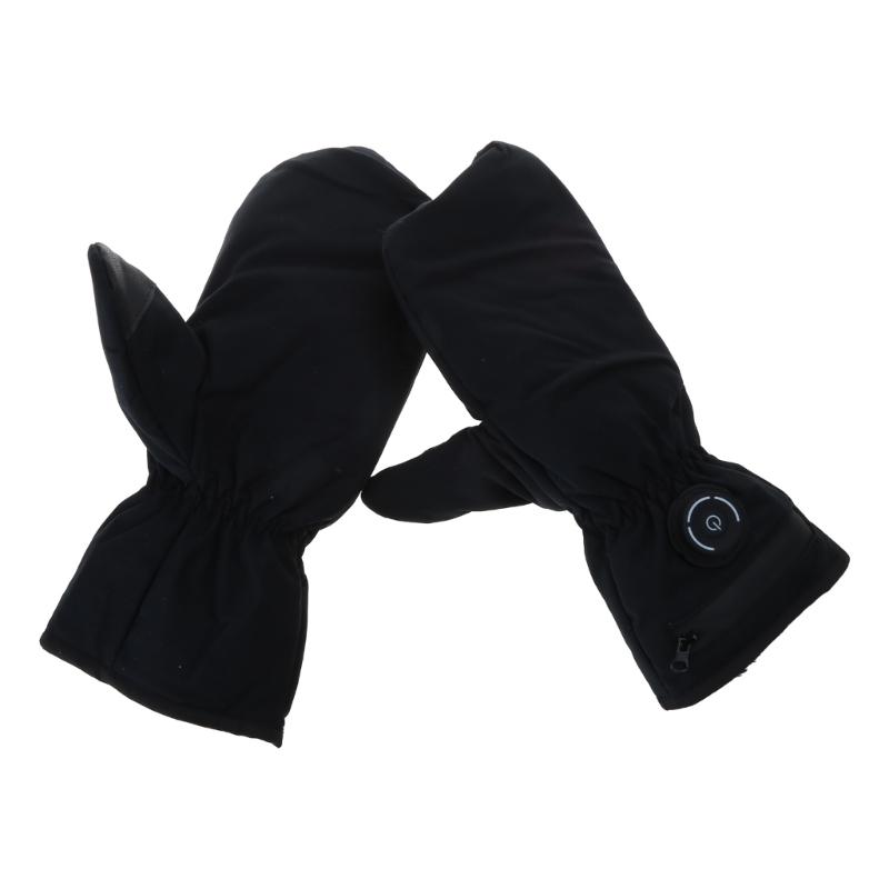 

Мужские и женские перезаряжаемые электрические перчатки с подогревом, зимние теплые для езды на велосипеде, охоты, мотоцикла, пешего туризма, катания на лыжах, спорта на открытом воздухе, работы чёрный