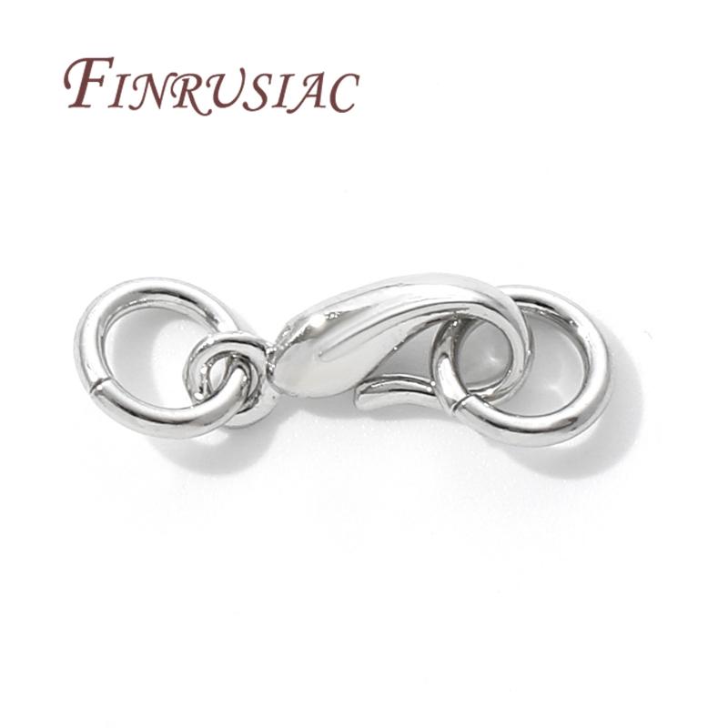 Lock For Jewelry 14K Gold Plated Clasp Hook with Open Ring Connectors For Necklace Accessories Clasps For Jewelry