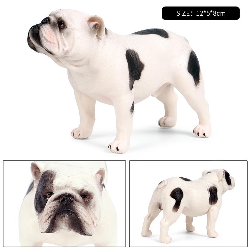 Oenux Lovely French Bulldog Animals Cute Puppy Sleep Lazy Dog Action Figures Model Figurine PVC Home Decoration Education Toy
