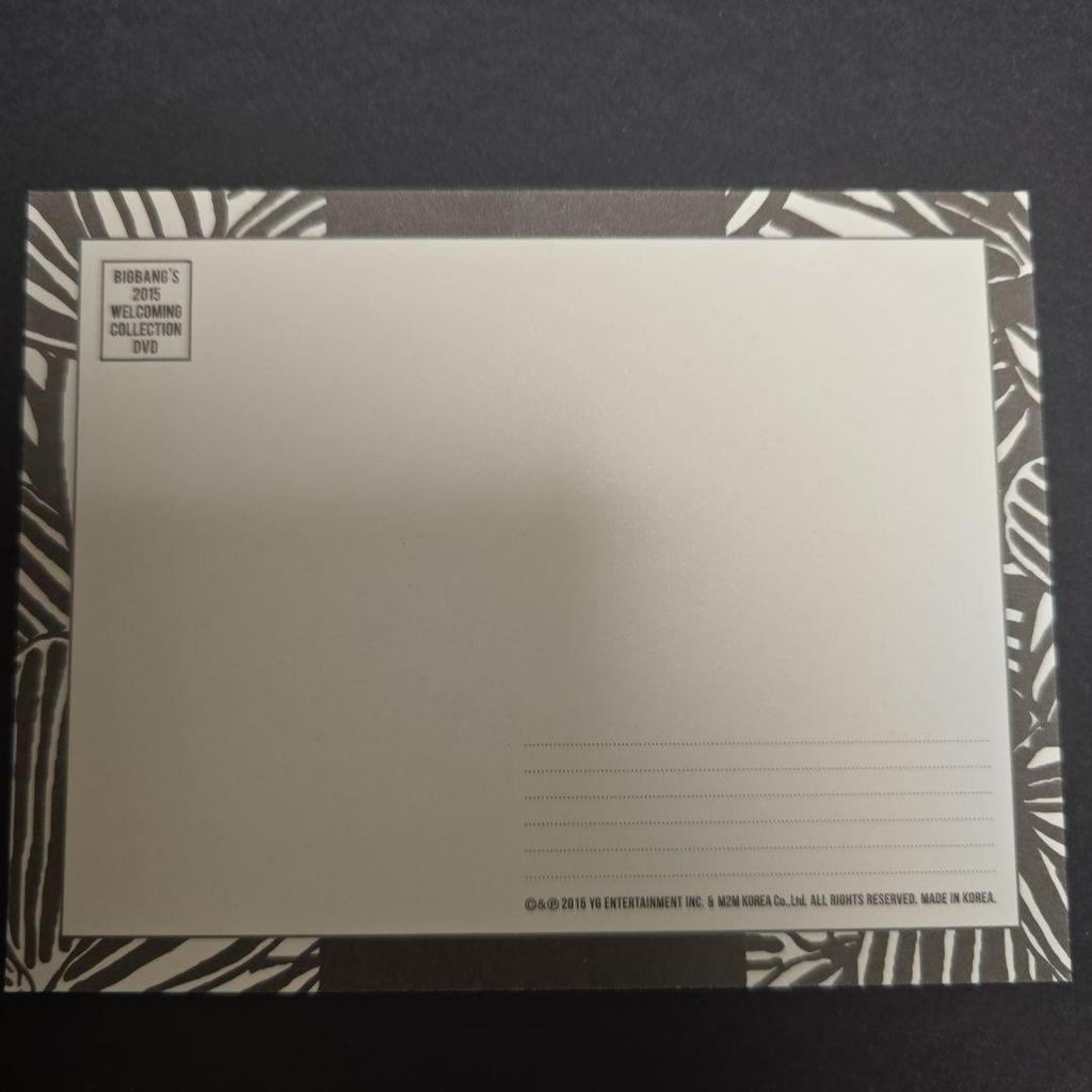 [USED] BIGBANG 2015 WELCOMING Seungri V.I Postcard