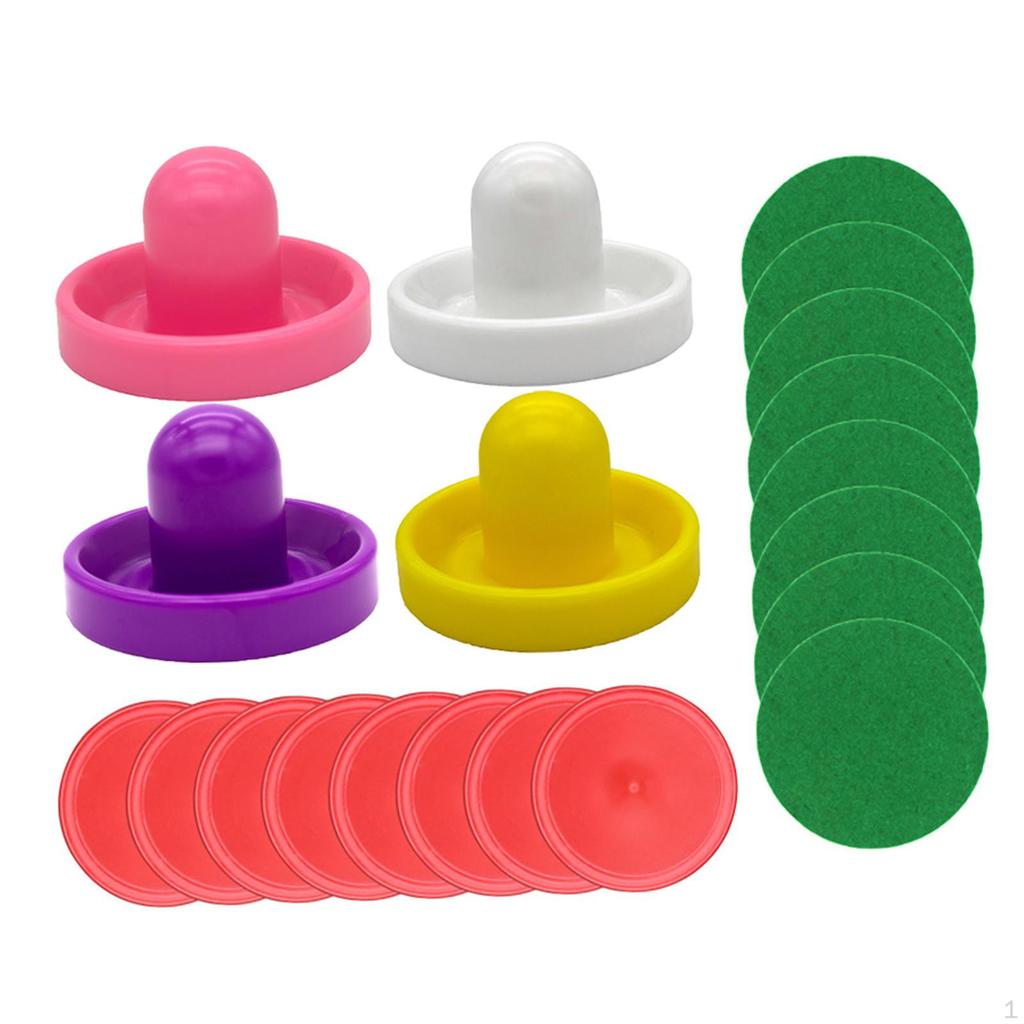1 Set Mini Air Hockey Pushers and Pucks, Paddles Slider Pusher Goalies