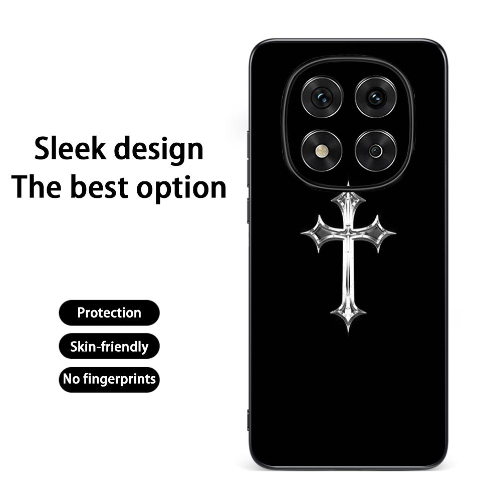 

Cross fashion style design ins Phone Case For Redmi Note 14 13 12 11 Pro Plus S 5G 14C A3 Soft Black Phone Cover Redmi Note14Pro 4G