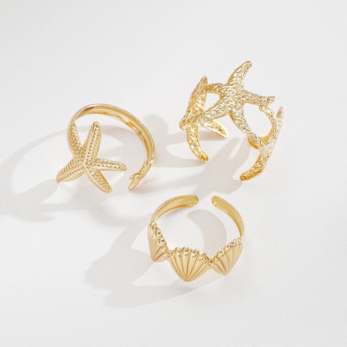 

3 Pcs Golden Color Metal Chunky Rings Set For Women , Minimalist Crossing Rings , Women Stacked Stackable Minimalist Ring Jewelry золотой