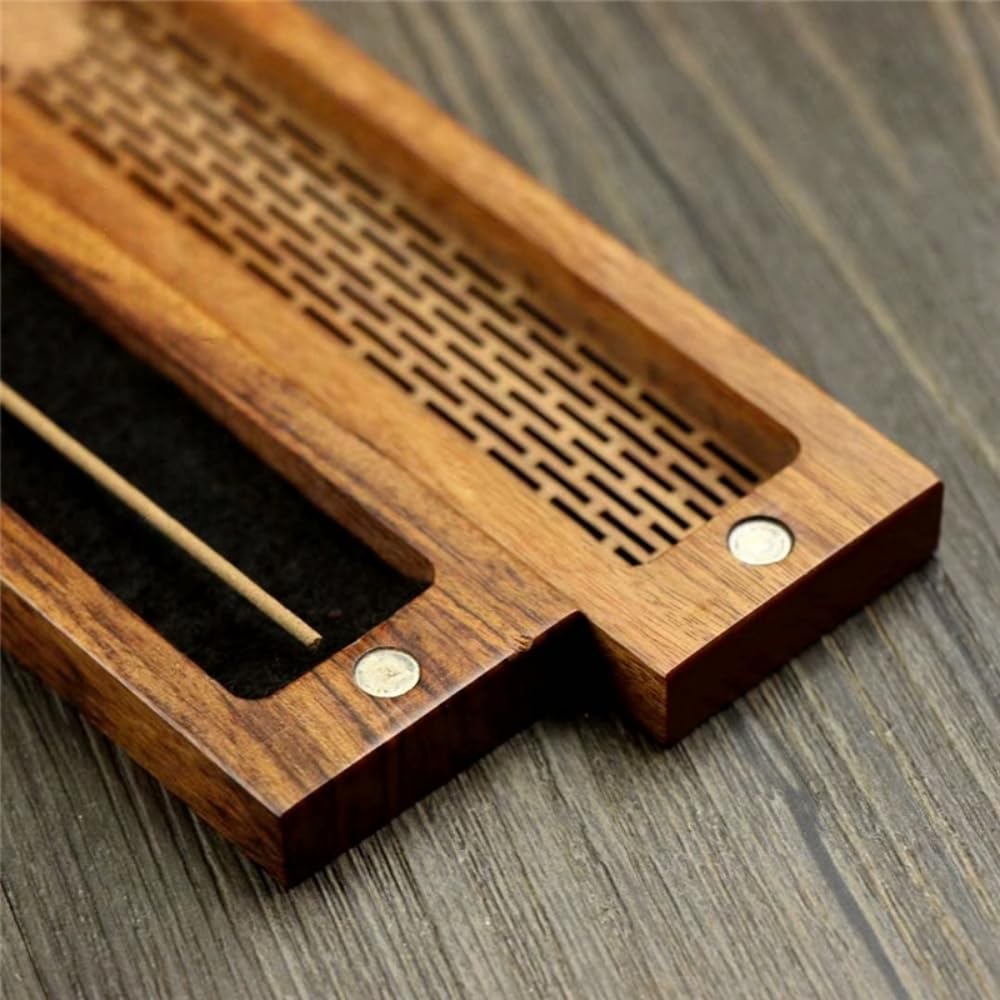 Incense Burner, Incense Holder, Incense Plate, Horizontal Stand, Incense Container, Incense Holder, Striped Rosewood, Buddhist Altar Accessories, Pet