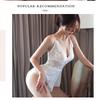 Women's Long Night Temptation Lace Lingerie Bodysuit - Open Crotch Design