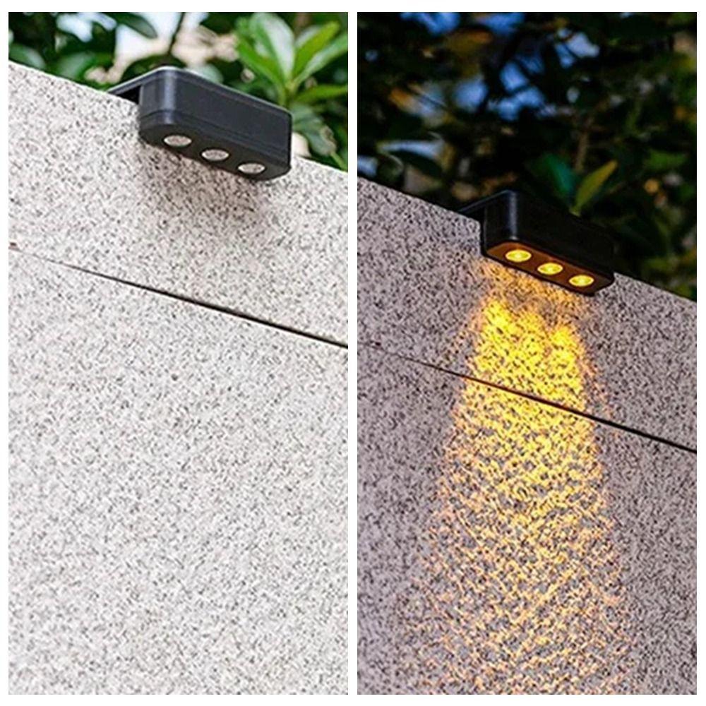 Decorative Stairs Wall Lamp Waterproof Solar Powered Lamps LED Solar Garden Lights  Outdoor