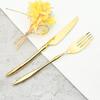 24Pcs/Set Knife Fork Tea Spoon Tableware Vintage Dinnerware 304 Stainless Steel Cutlery Set Party Kitchen Silverware Flatware Set