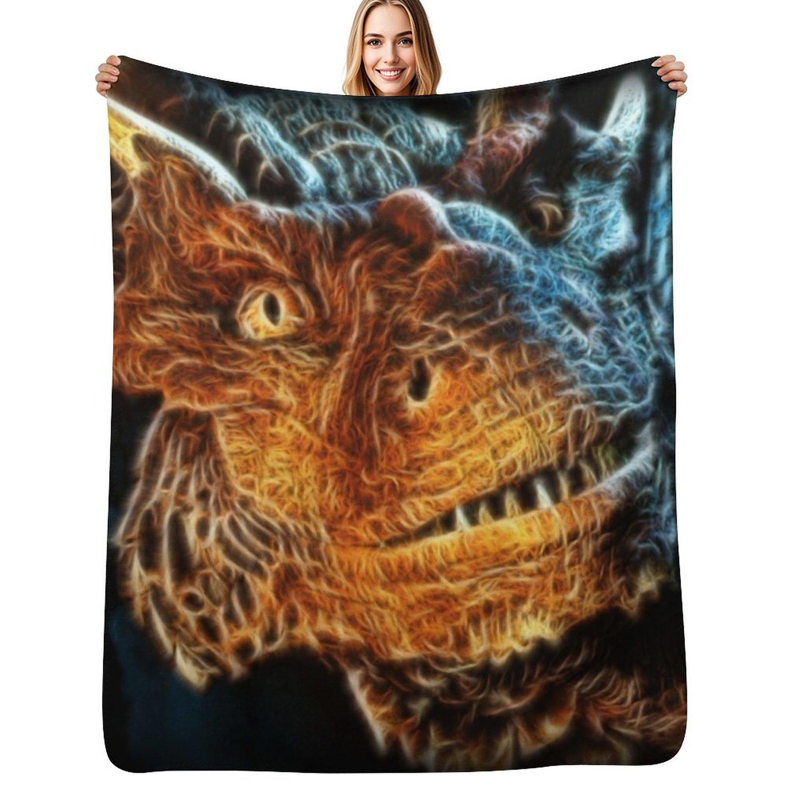 Draco The Dragon From The Hit Dragonheart Movie Throw Blanket Ultra Soft Flannel Fleece Blanket for All Seasons Size: 75*100cm, Weight: 230 GSM