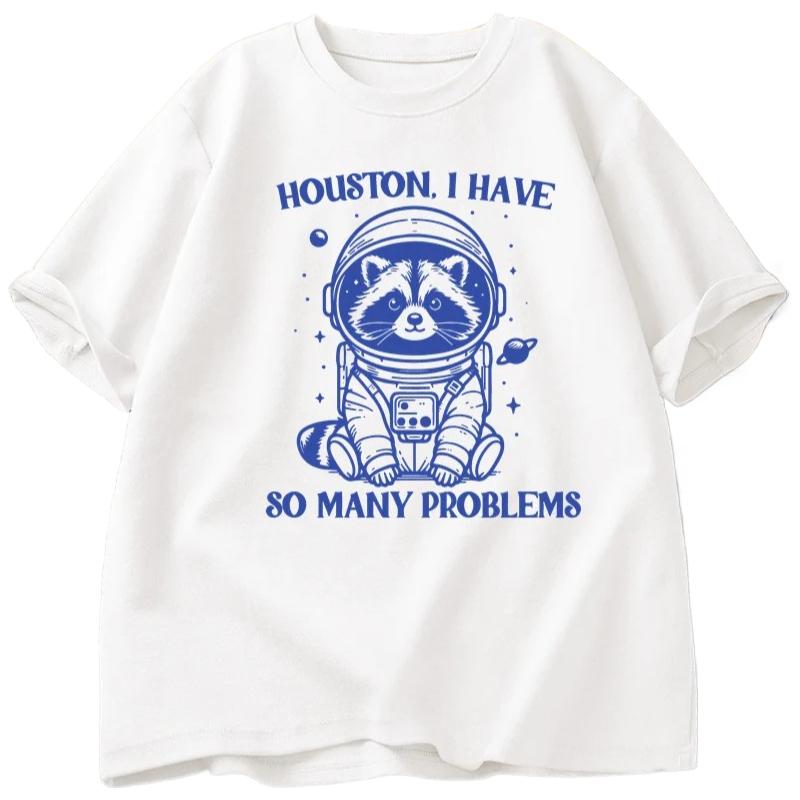 Houston I Have So Unisexy Questions Funny Raccoon Emoji Designs Trash Panda Themed Unisexs Topsunisex Clothing Fashion Y2k Top