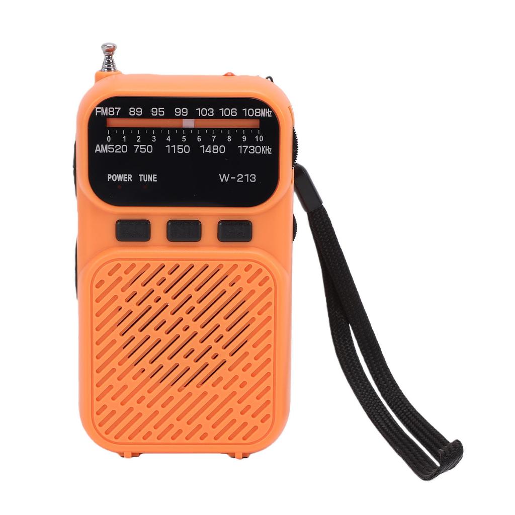 Portable Radio AM FM with   5.3 Battery Operated   Radio with Small Memory Card Flashlight