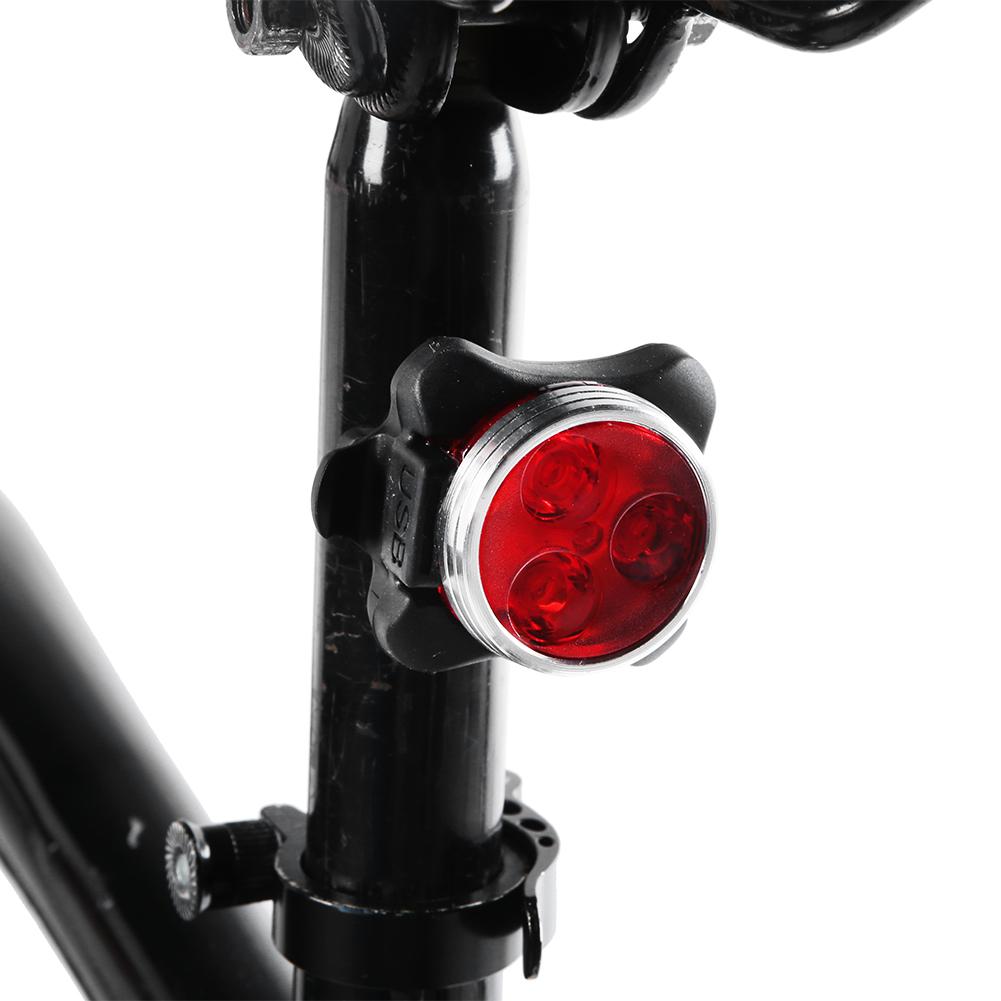 650mA USB Rechargeable LED Bicycle Bike Front Tail Safety Warning Light (RedWhite Set)