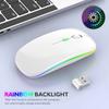 Wireless Mouse Bluetooth--compatible RGB Rechargeable Mouses Wireless Computer Silent Mice LED Backlit Ergonomic Gaming Mouse
