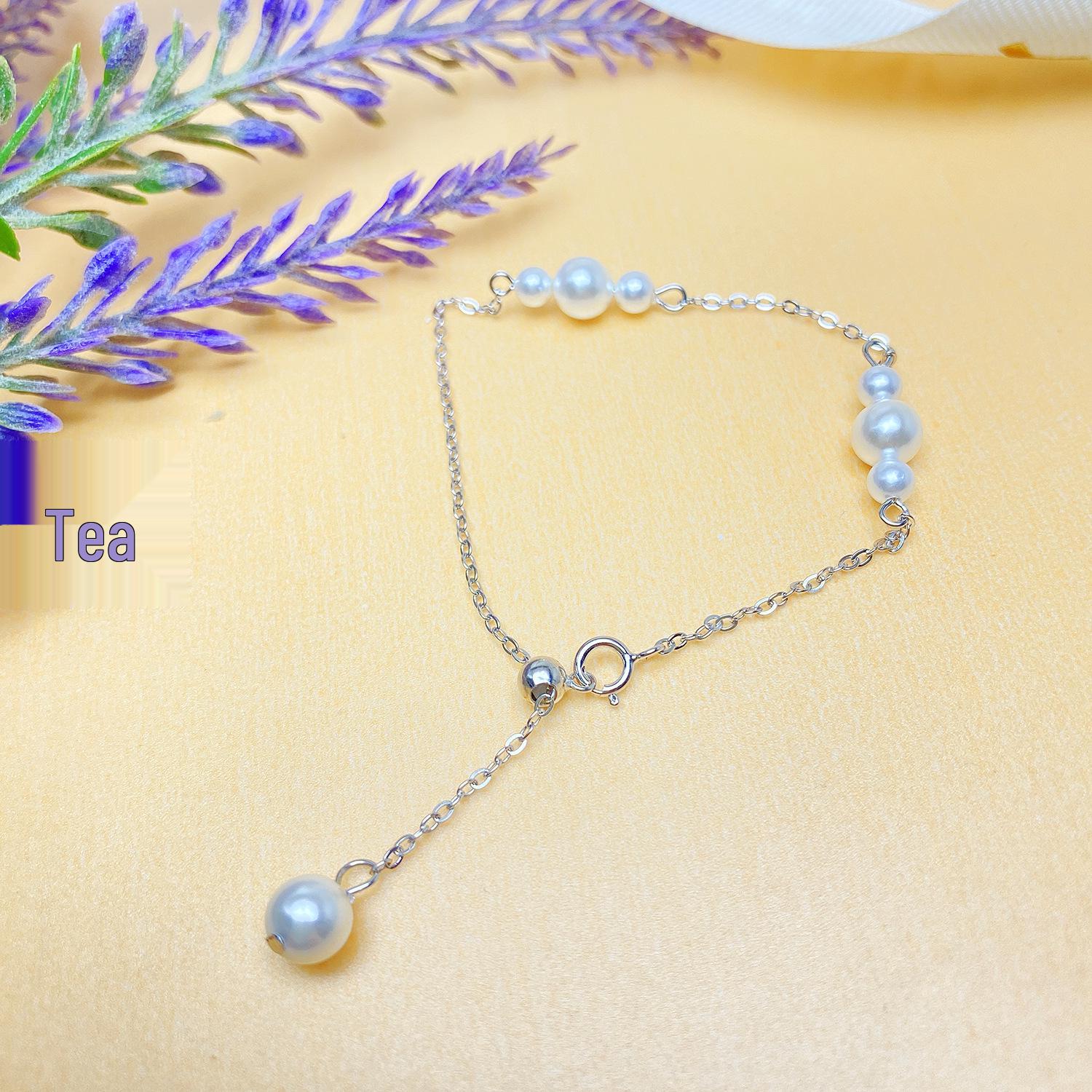 Минималистичный браслет с жемчугом из стерлингового серебра S925 - Ретро и элегантный женский подарок S925 Silver