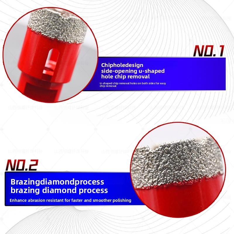8-teiliges M14 Hartlöt-Diamant-Lochsägen-Set mit Adapter für Fliesen-Marmor-Bohrung