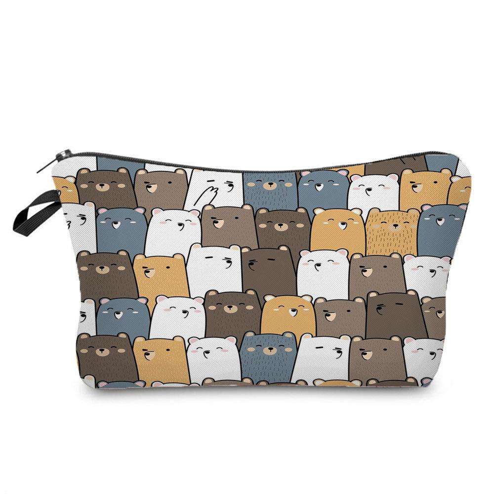 Women Cat Print Cosmetic Bag Toiletries Organize Travel Storage Case  6433 KTB