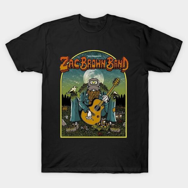 Vintage zac brown guitar design T-Shirt Short Sleeve All Sizes S to 5 XL Unisex T-Shirt