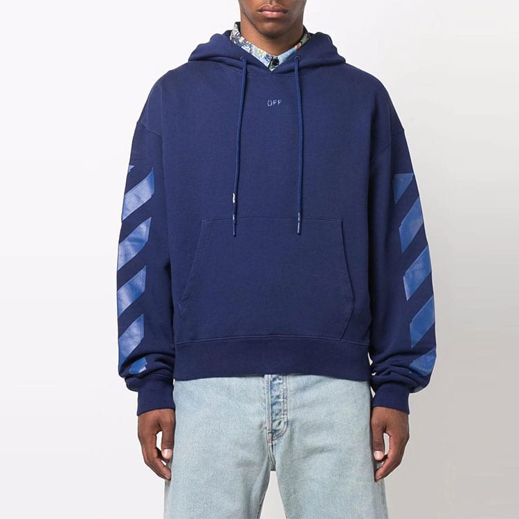OFF WHITE FW21 Sweatshirt Men's Blue OMBB037F21FLE0074545