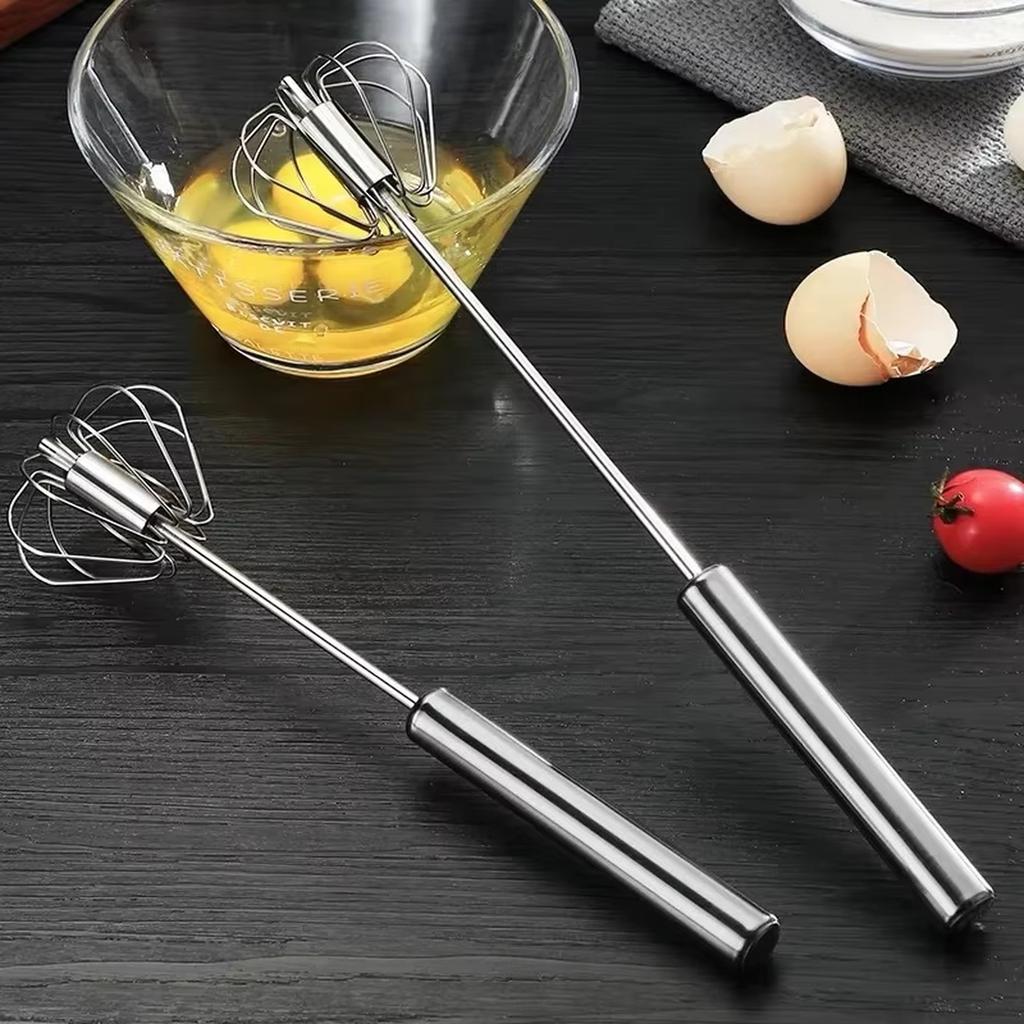 Stainless Steel Semi-Automatic Whisk Hand Press Mixer for Egg Cream