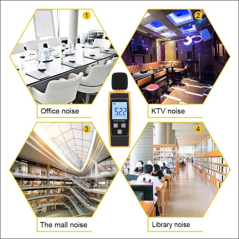 Noise Measuring Instrument Db Meter 30~130dB Mini Audio Sound Level Meters Digital Decibel Meter