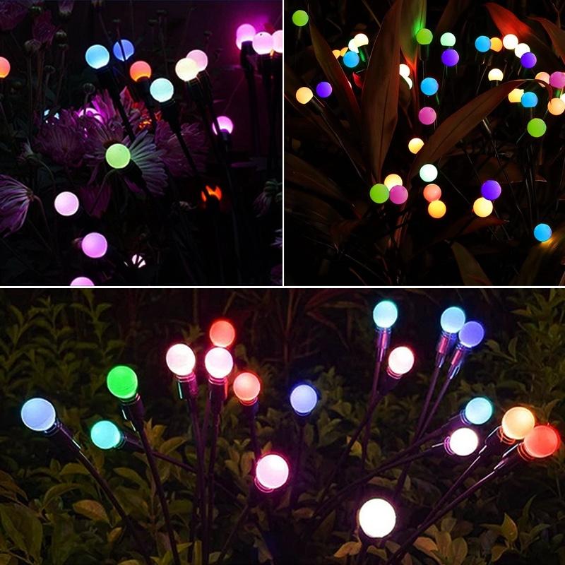 Solar Lights Outdoor Patio Lights 7 Color Changing RGB Lights Home Decorative Lights IP65 Waterproof Warm /Colorful Light  