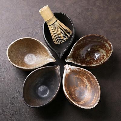 1 יחידה חרס גס Matcha Chawan קערת תה אביזרים Matcha קערת ערבוב יפנית כלי מטבח Matcha מטרפה