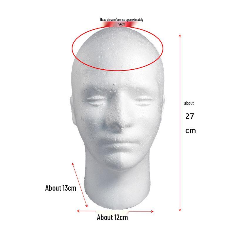 

Male Foam Head Model for Wig, Mask, or Glasses Display
