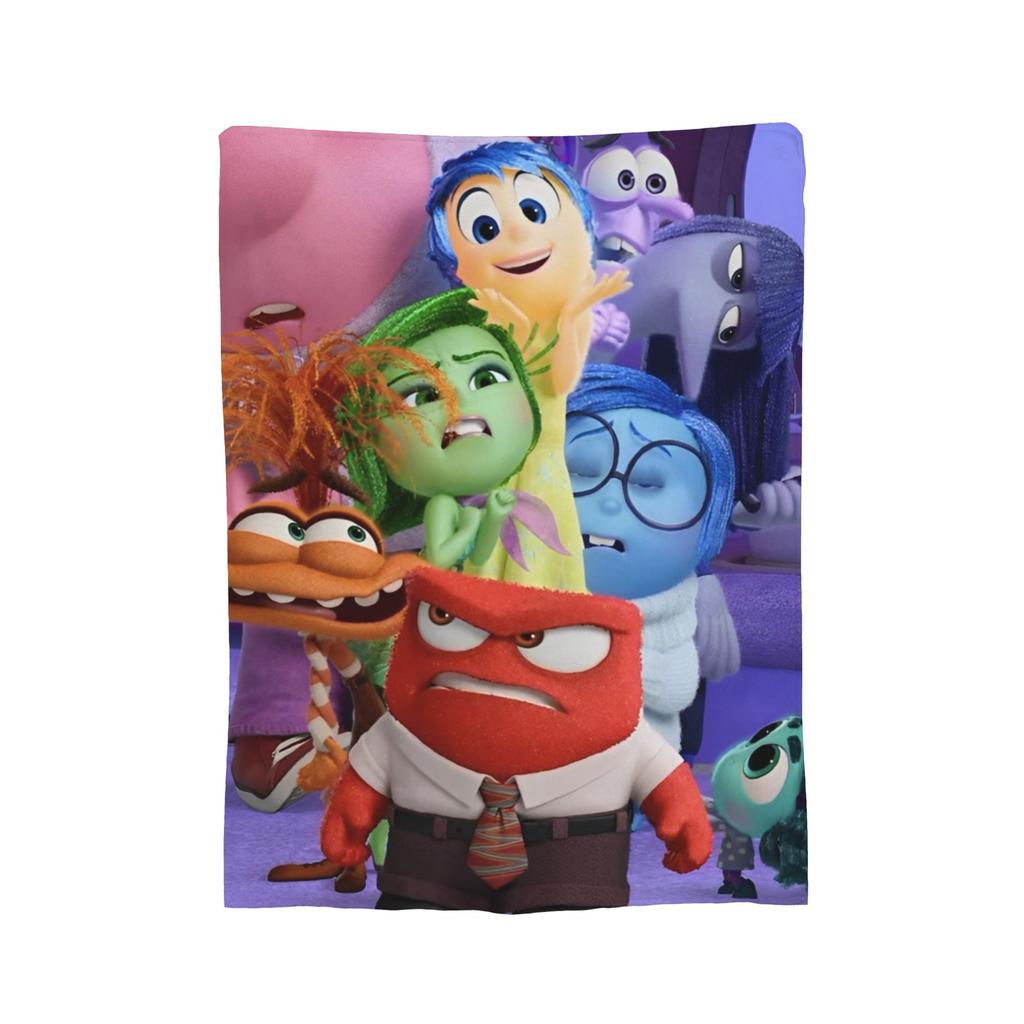 Inside Out Wool Blanket Cartoon Action Comedy Funny Throw Blankets for  Sofa Bedding Lounge 125*100cm Rug Piece,