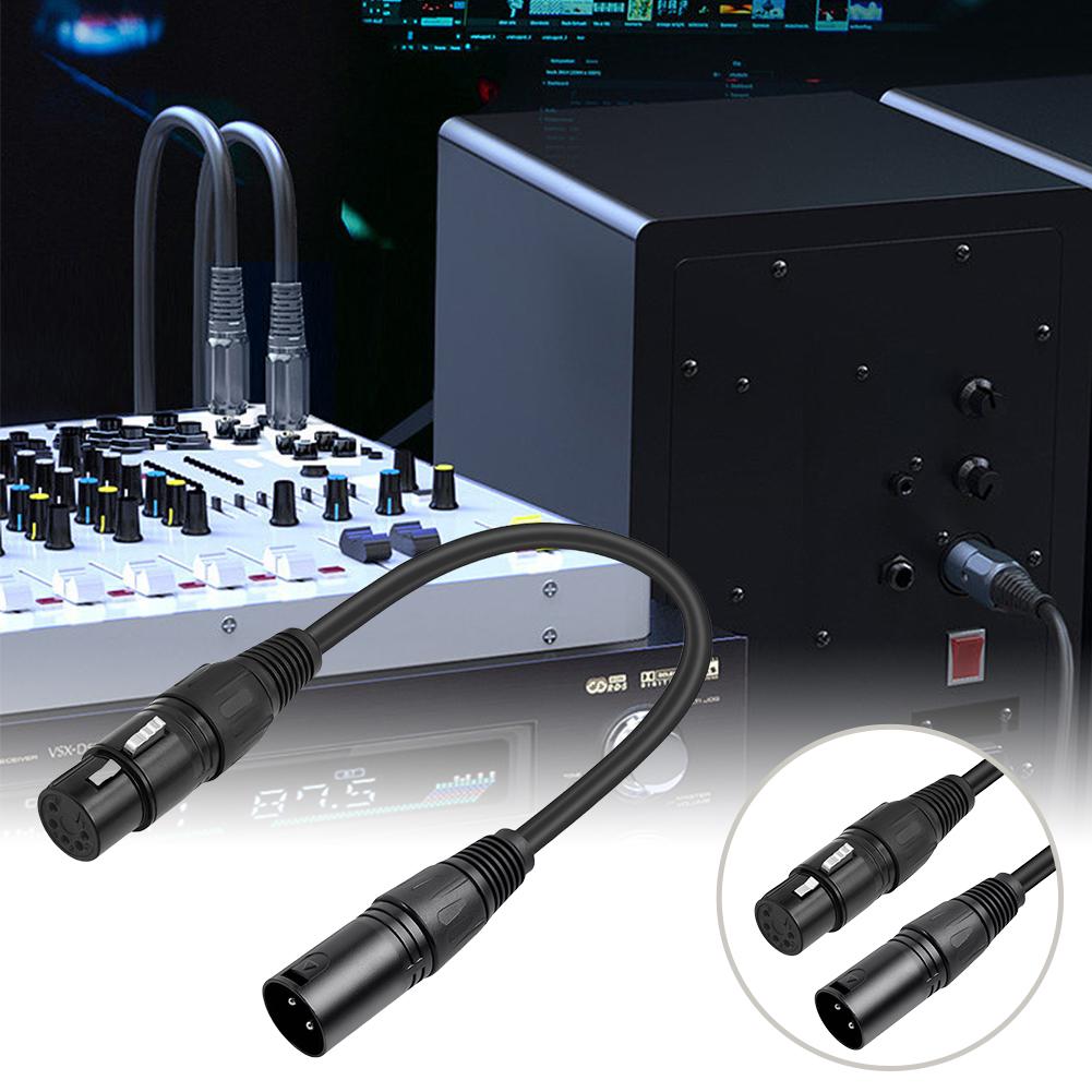 XLR Male 3 Pin To XLR Female 5 Pin Audio Cable DMX Adapter Cable DMX Stage Light Cable for Microphone DMX Stage Light Turnaround