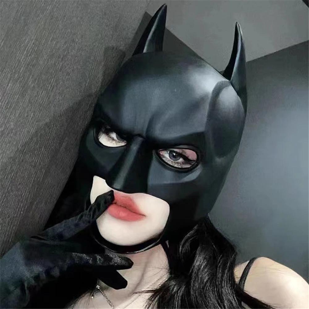 Bruce Wayne Bat Hero Mask Halloween Cosplay Movie Superhero Face Mask for Men Full Head Latex Helmet Adult Woman Disguise Prop