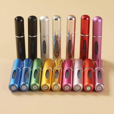 5ml Refillable Perfume Bottle Pump High-end Portable Spray Bottle Made Aluminum Press Spray Design