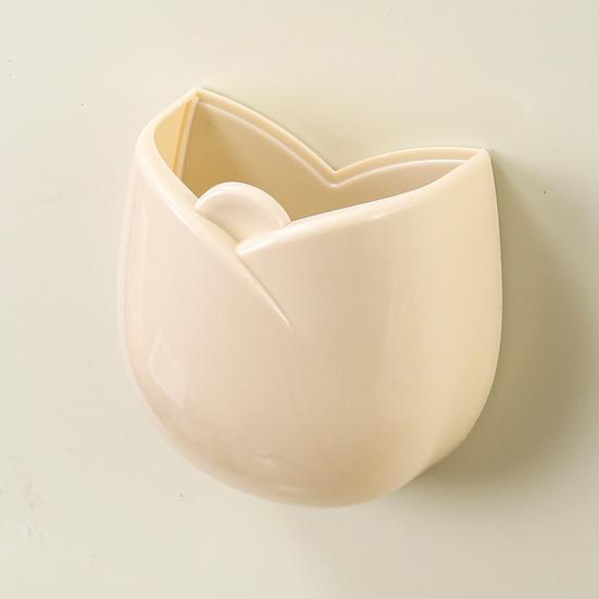 Magnetic Fridge Storage Box Tulip Shape Kitchen Utensils Holder Cutlery Organizer Flower Bag Spout Clips for Refrigerator Microwave Storage