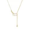 18K Gold Plated Pig Nose Necklace Women Simple Korean Style Ins Cold Fashion Clavicle Chain
